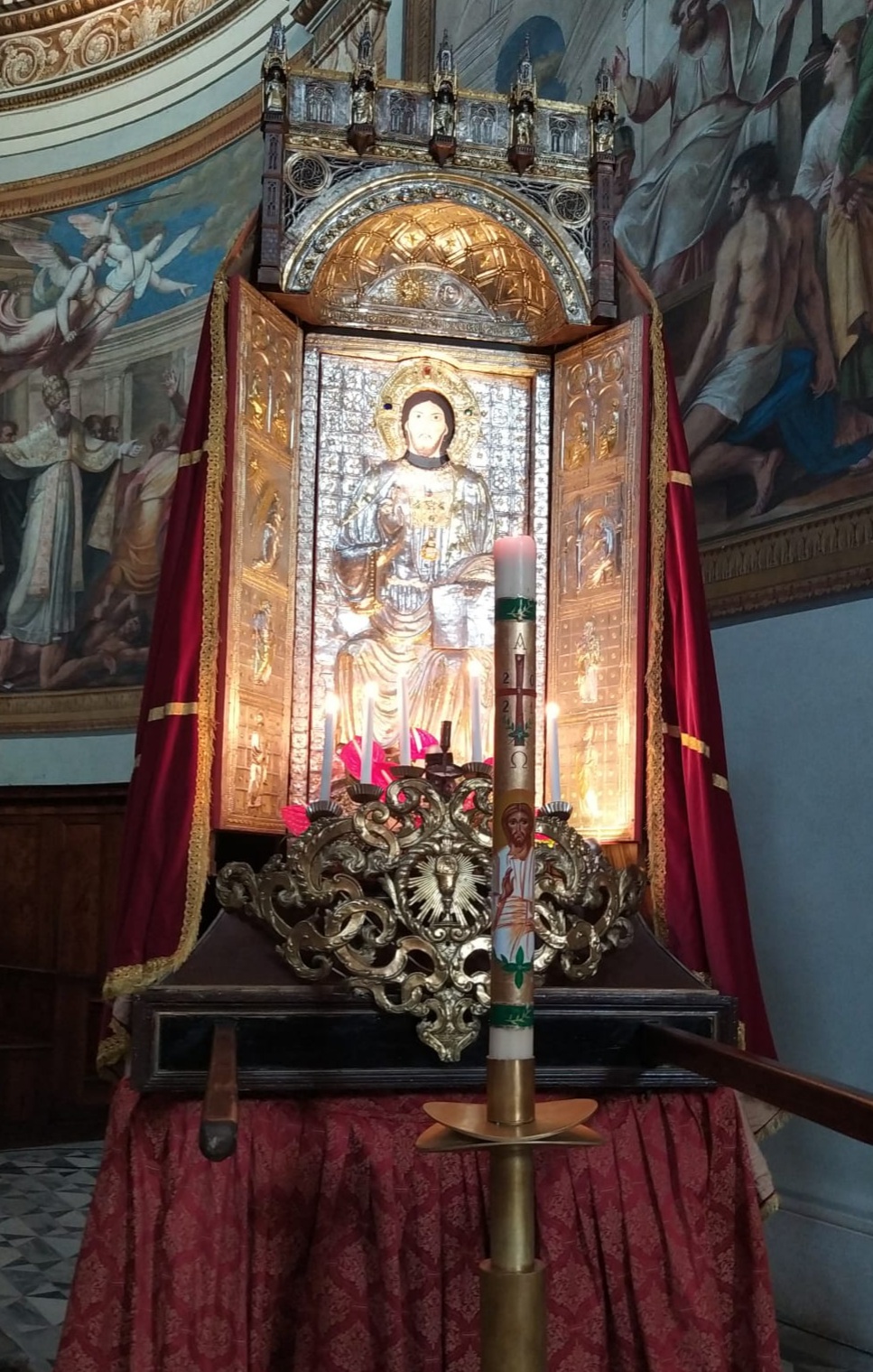 Il Trittico del Santissimo Salvatore esposto in Cattedrale