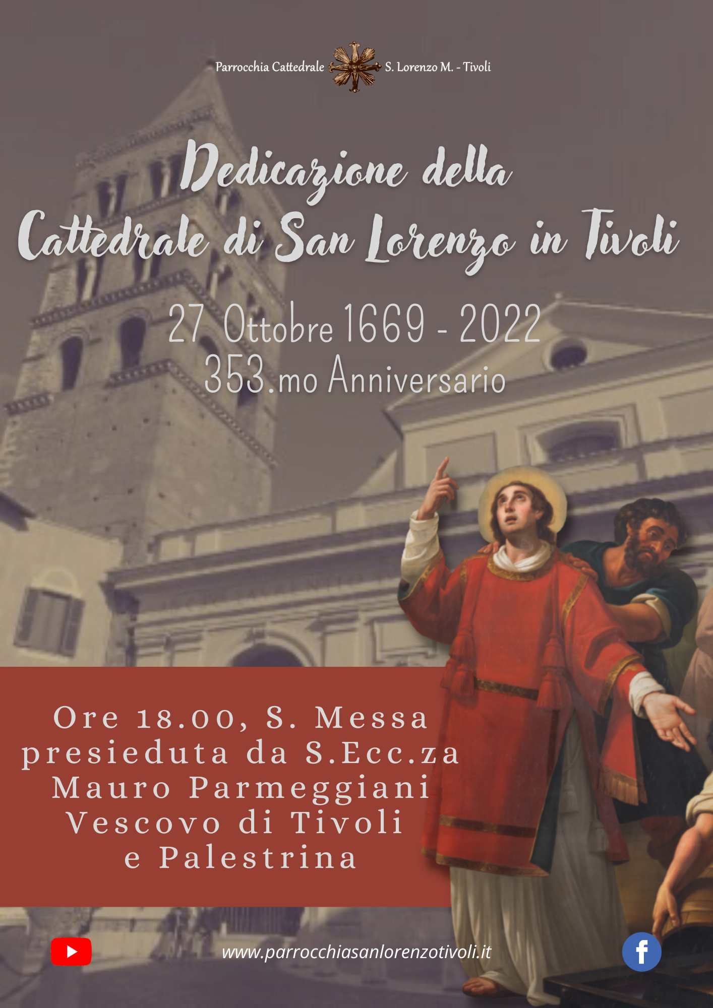 Dedicazione della Cattedrale. S. Messa con il Vescovo il 27 ottobre alle 18.00