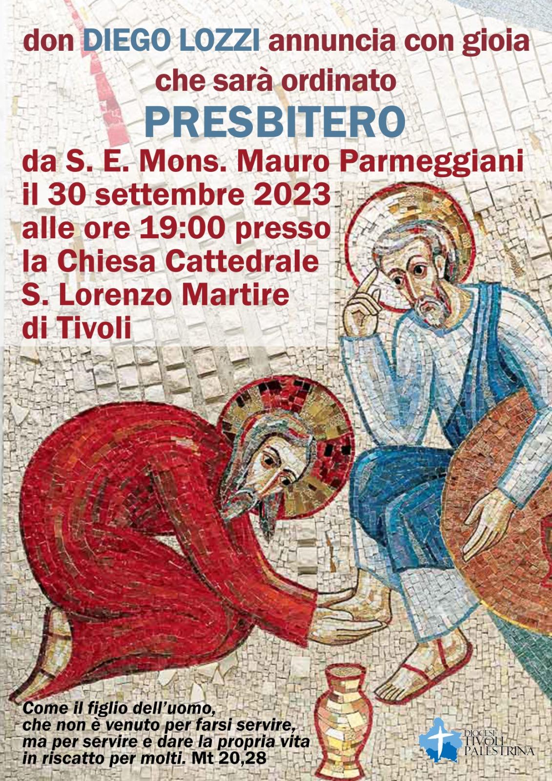 Ordinazione presbiterale in Duomo sabato 30 settembre 2023