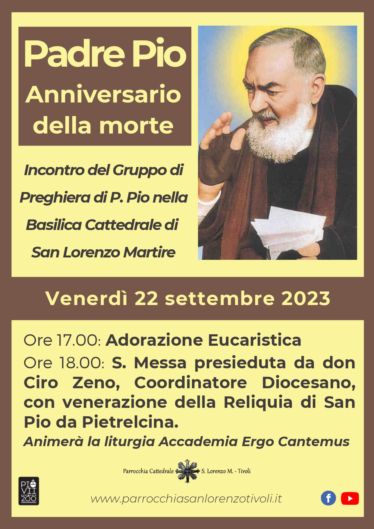 Incontro del Gruppo di Preghiera di P. Pio in Cattedrale il 22 settembre 2023