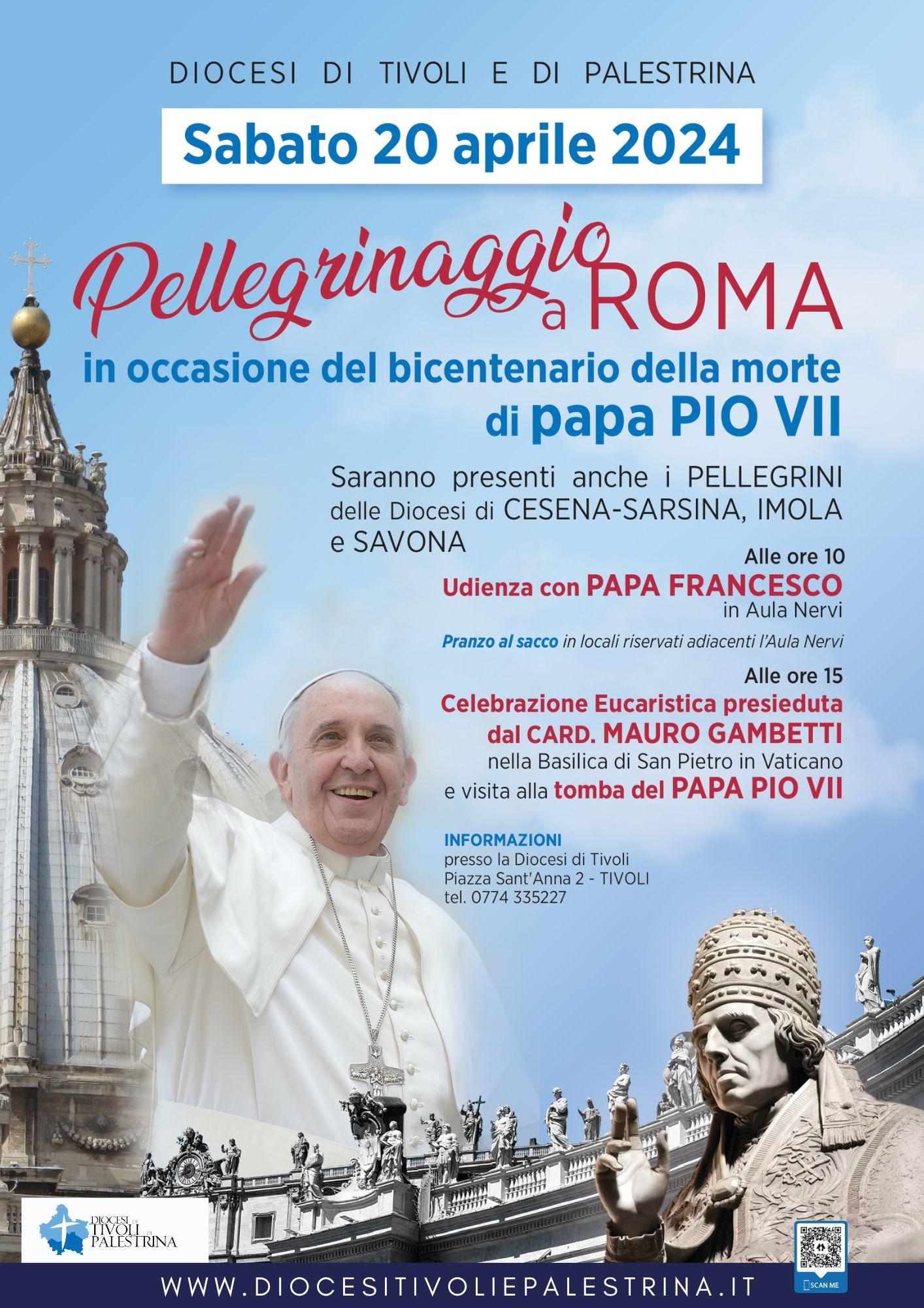 Bicentenario di Pio VII. La Diocesi di Tivoli in udienza da Papa Francesco il 20 aprile. Adesioni in Parrocchia e sul sito diocesano